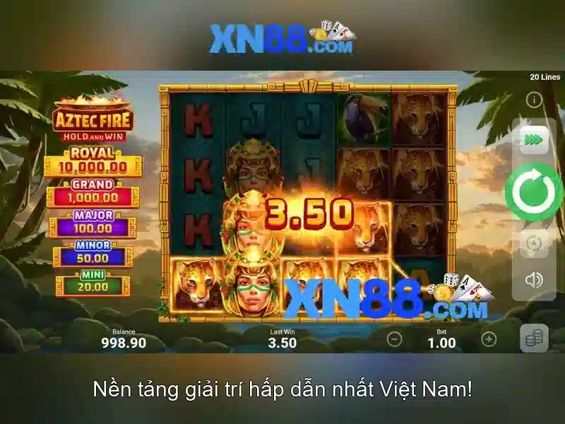 Giao diện sảnh game bài xn88 hiện đại và bắt mắt
